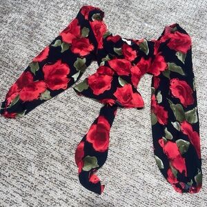 Pie in the Sky Red and Black Garment